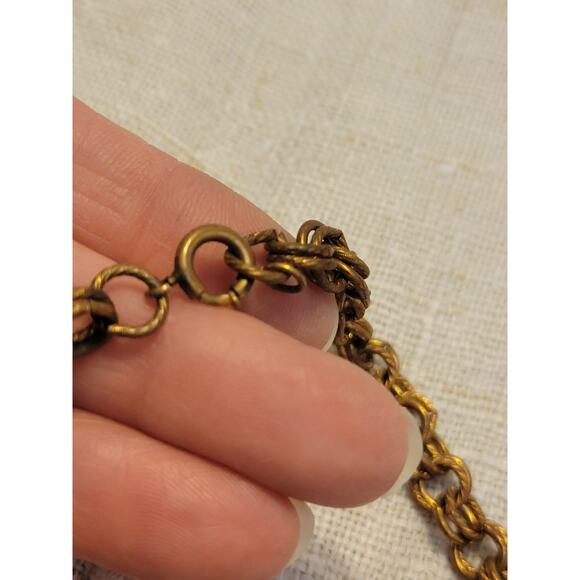 Vintage tribal bellydance necklace statement bib choker heavy metal dangle - Picture 9 of 9